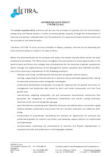 Gender Equality Policy